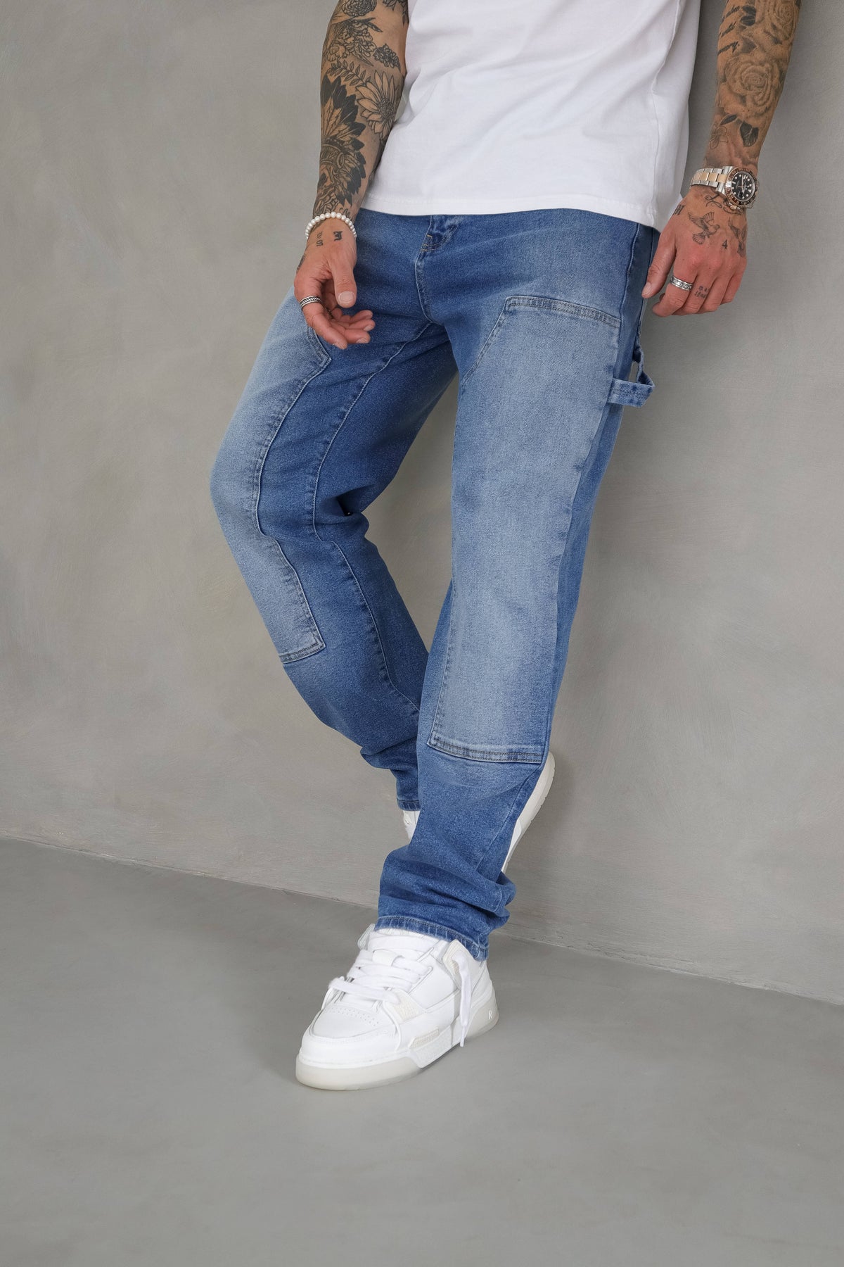 JEANS DE CARPINTERO - AZUL CLARO LAVADO
