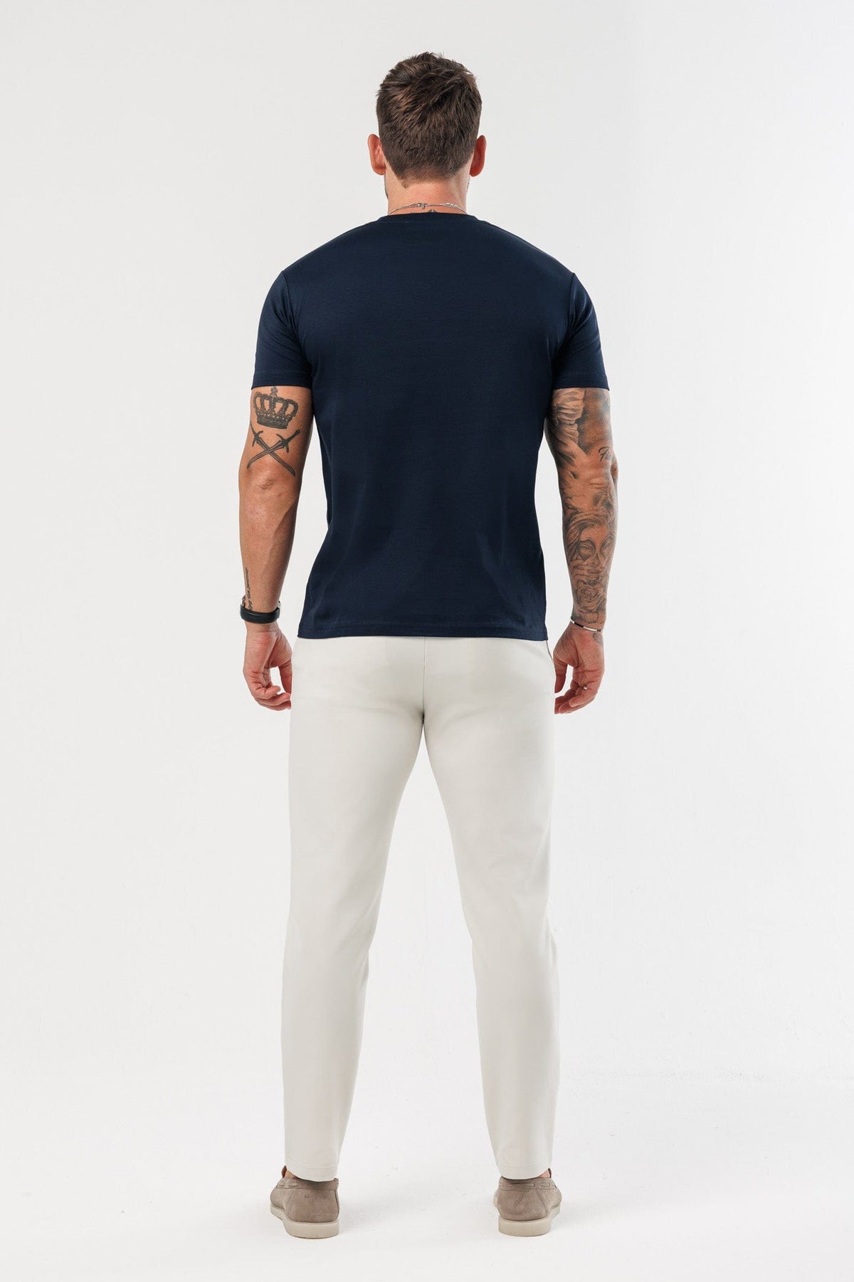 T-SHIRT LUXE MERCERIZADA - AZUL-MARINHO