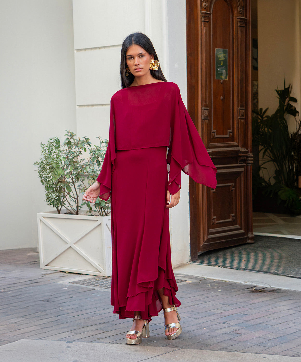 Robe Ryota bordeaux