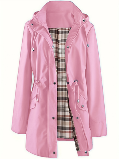 Veste décontractée unie, imperméable et coupe-vent