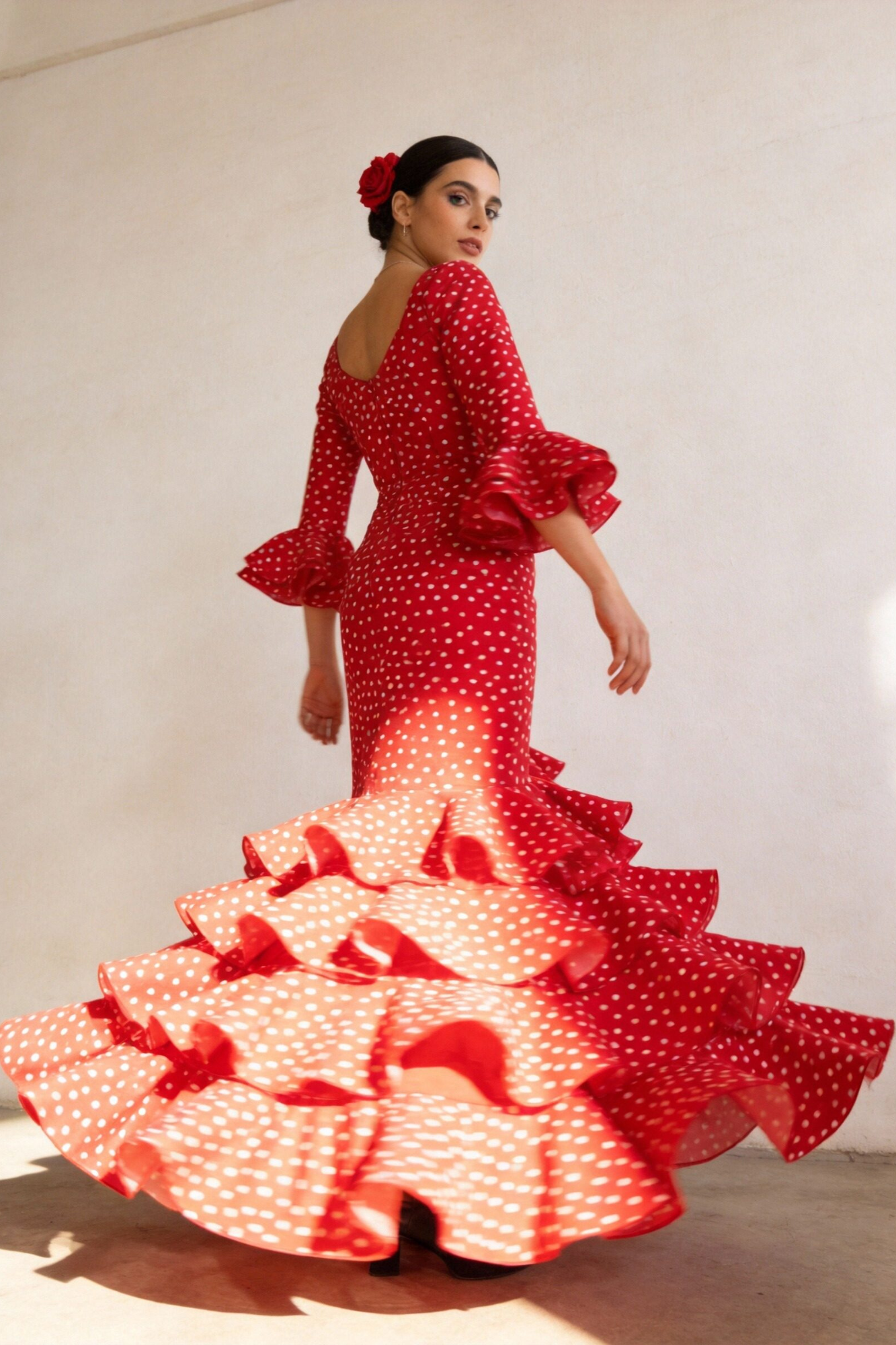 ROBE DE FLAMENCO LOLITA À POIS MOYENS