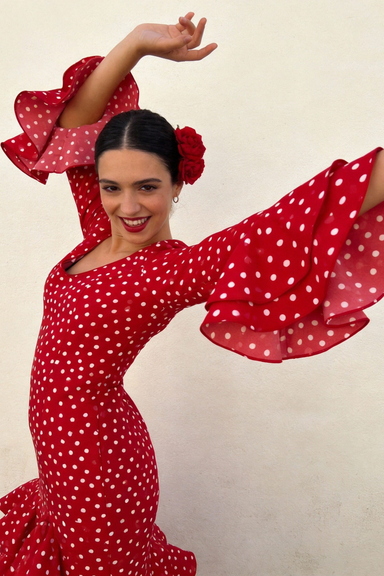 ROBE DE FLAMENCO LOLITA À POIS MOYENS