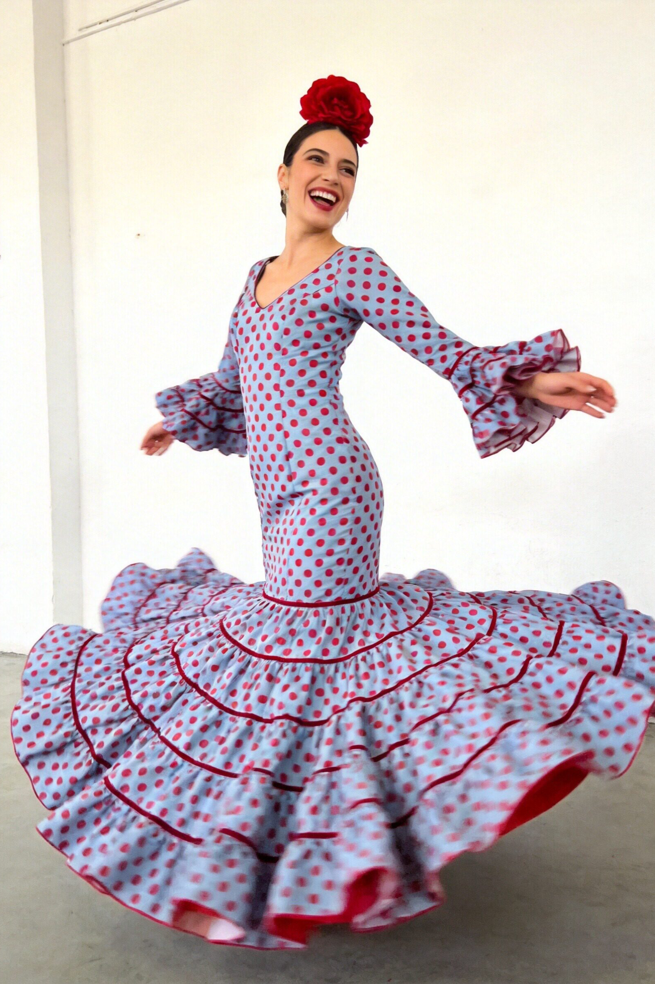 ROBE FLAMENCA FEMME ROSALÍA POIS MOYENS