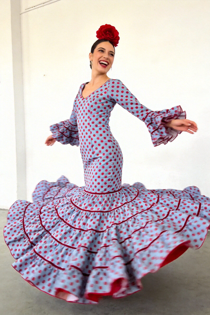 ROBE FLAMENCA FEMME ROSALÍA POIS MOYENS