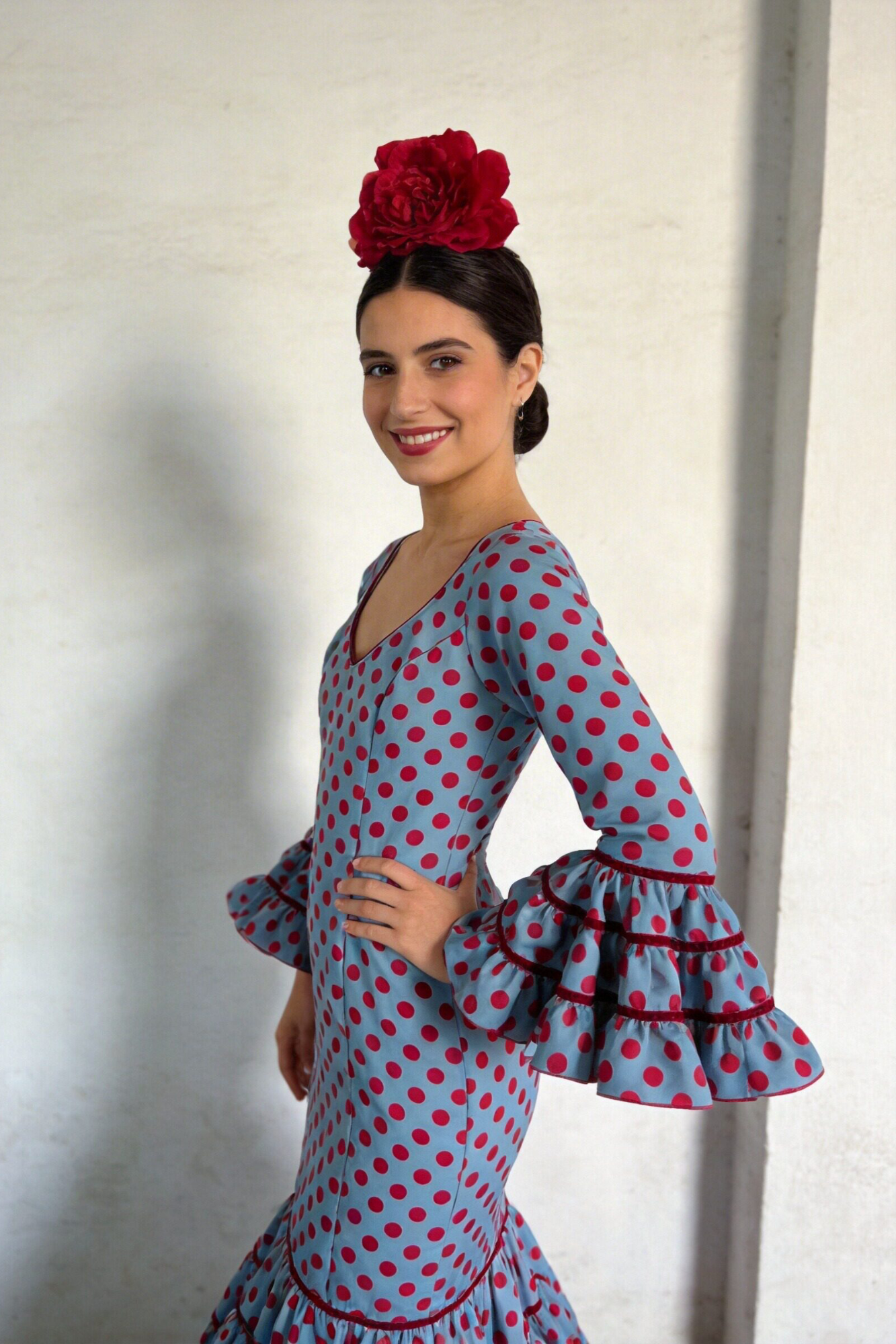 ROBE FLAMENCA FEMME ROSALÍA POIS MOYENS