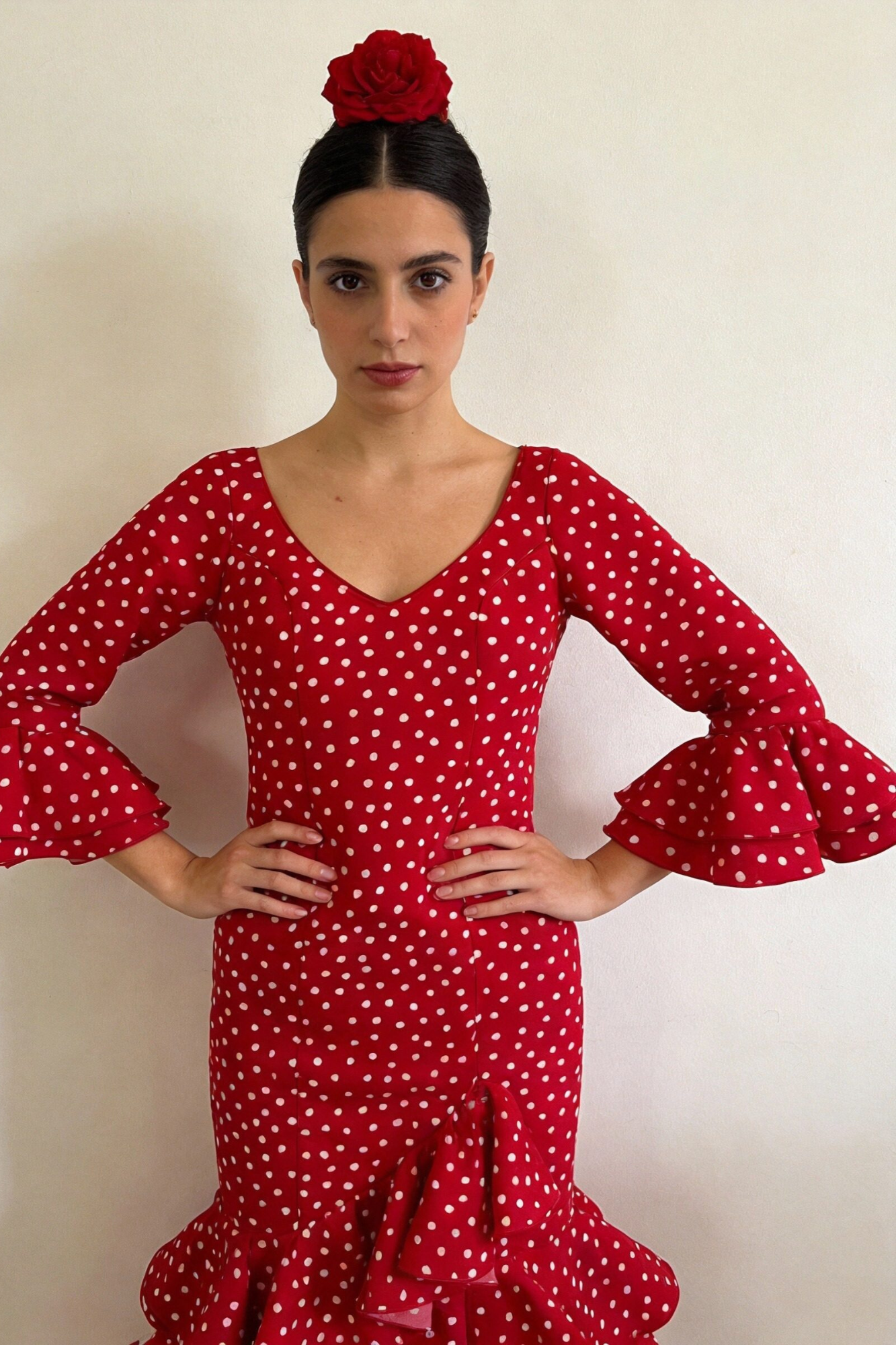 ROBE DE FLAMENCO LOLITA À POIS MOYENS