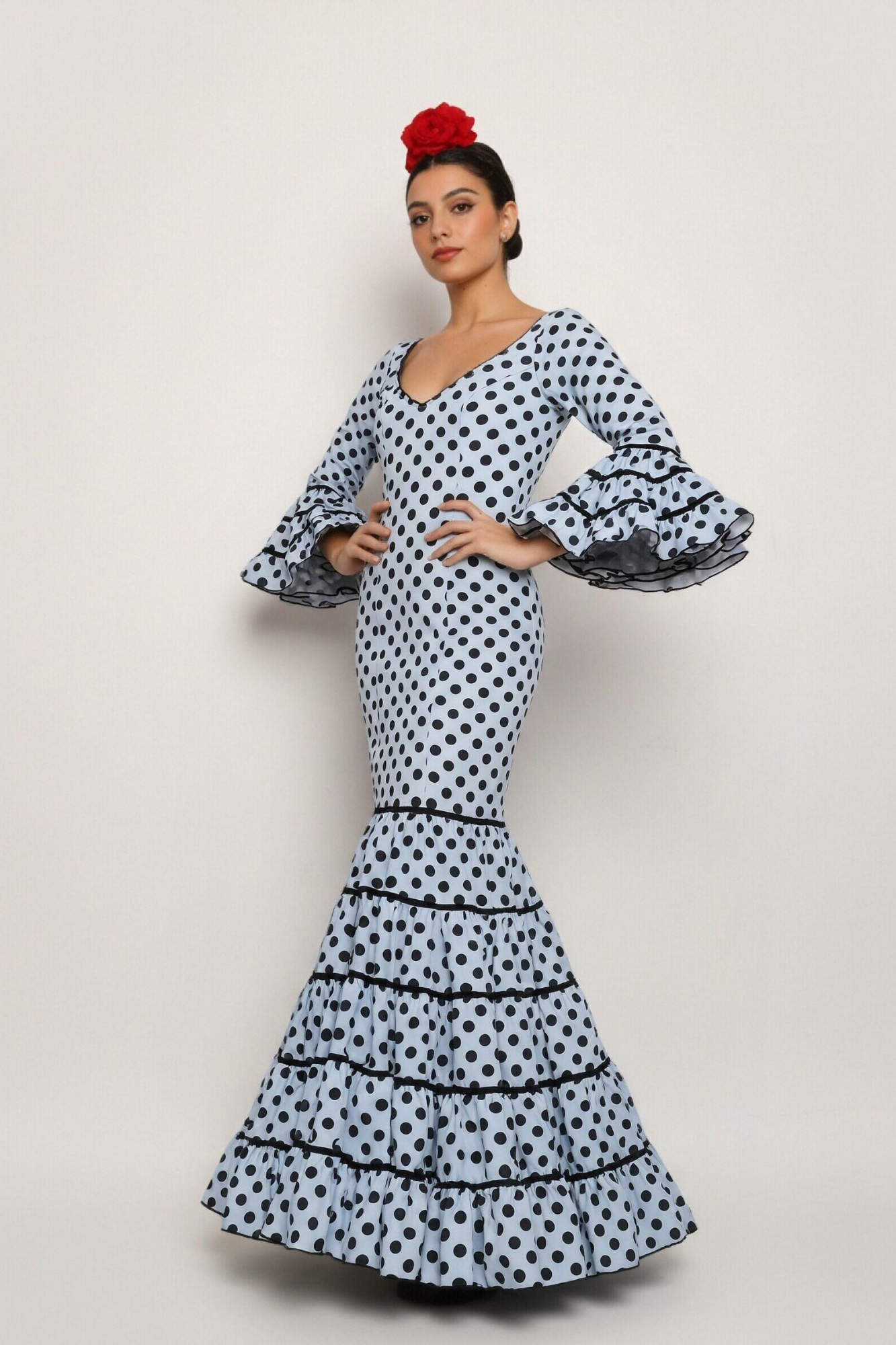 ROBE FLAMENCA FEMME ROSALÍA POIS MOYENS