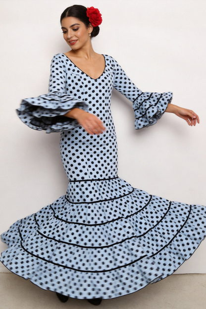 ROBE FLAMENCA FEMME ROSALÍA POIS MOYENS