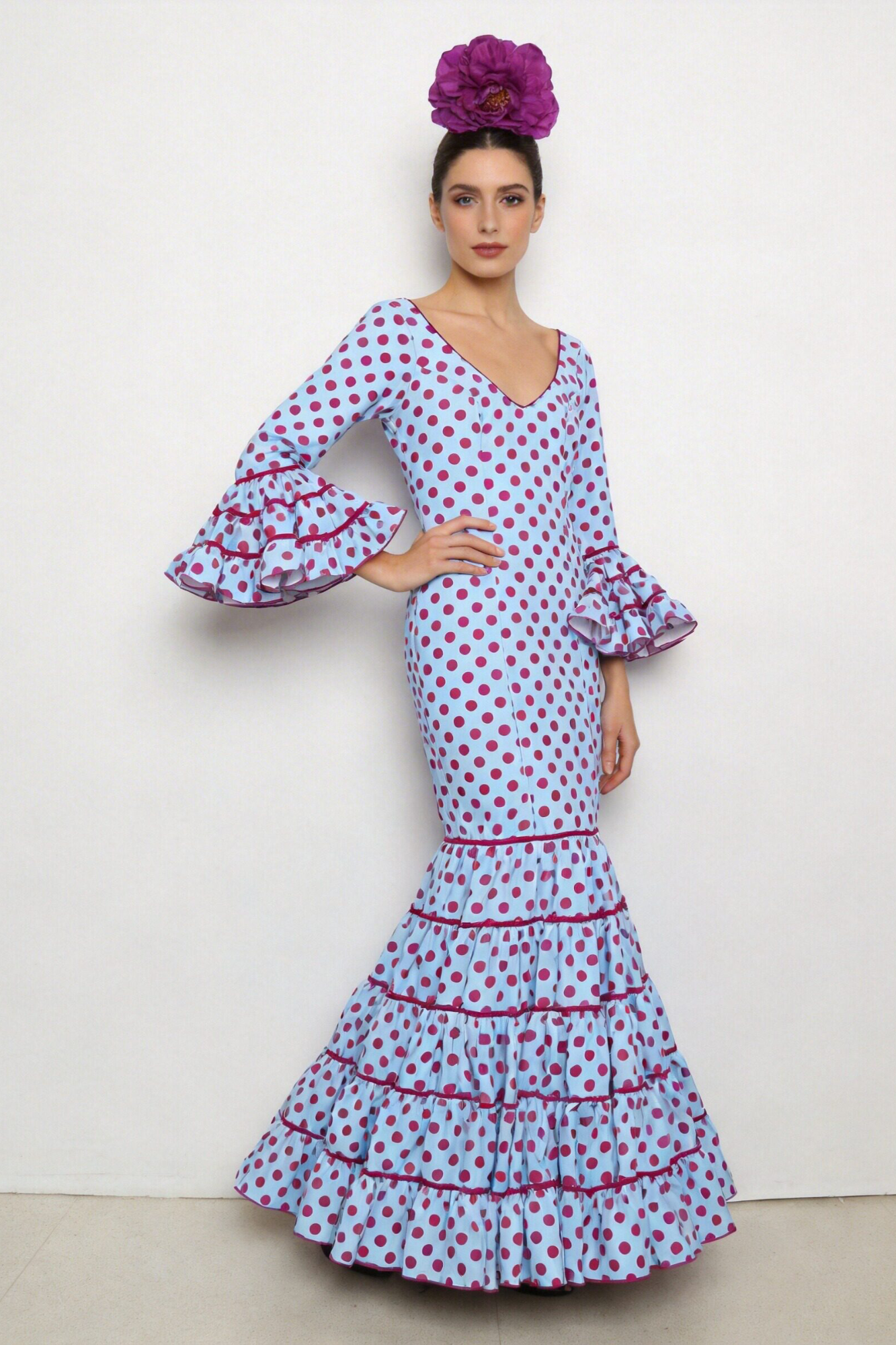 ROBE FLAMENCA FEMME ROSALÍA POIS MOYENS