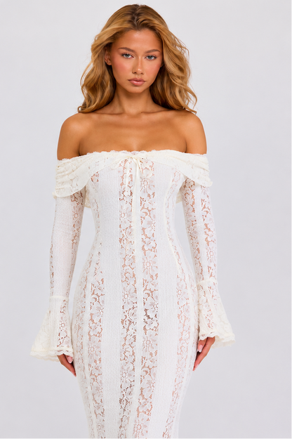 Ethereal Lace Gown Maxi