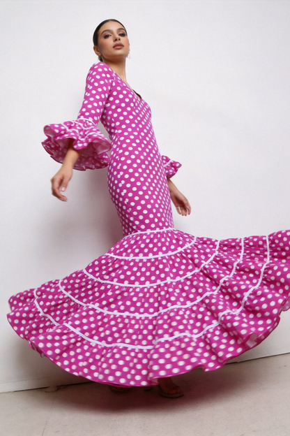 ROBE FLAMENCA FEMME ROSALÍA POIS MOYENS