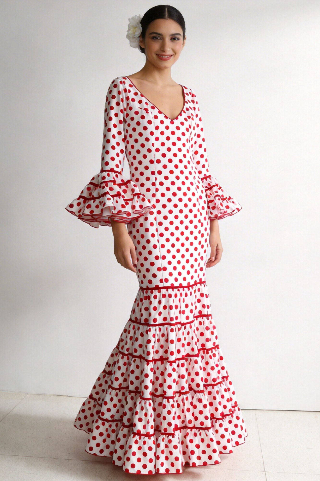 ROBE FLAMENCA FEMME ROSALÍA POIS MOYENS