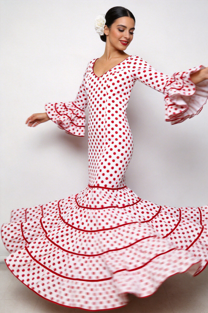 ROBE FLAMENCA FEMME ROSALÍA POIS MOYENS