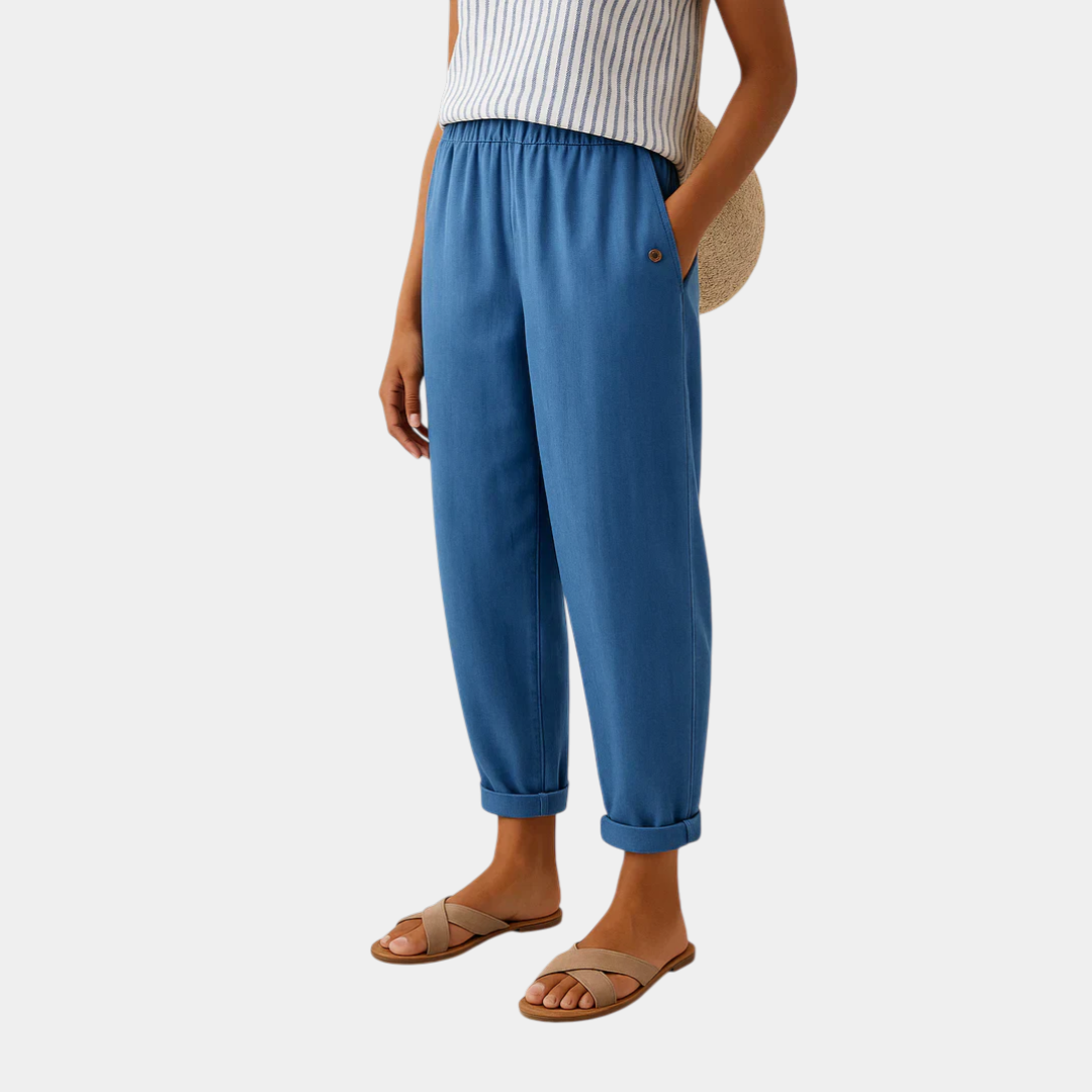 Florence | Pantalón Cómodo Efecto Lino
