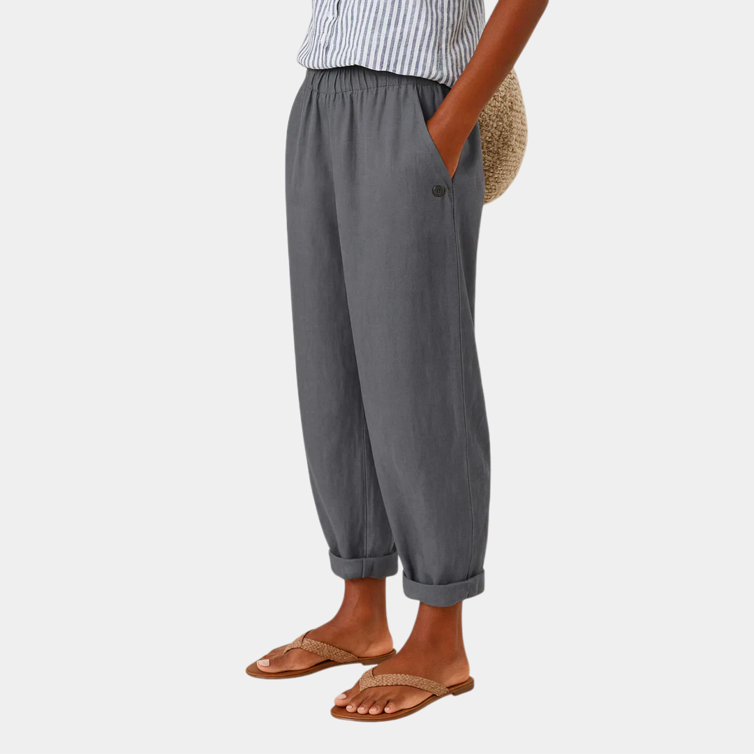 Florence | Pantalón Cómodo Efecto Lino