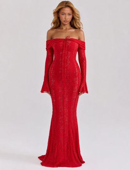Ethereal Lace Gown Maxi