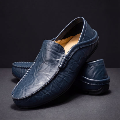 Mocassins elegantes em pele para homem