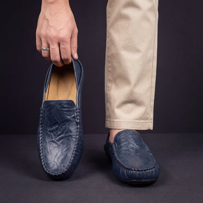 Mocassins elegantes em pele para homem