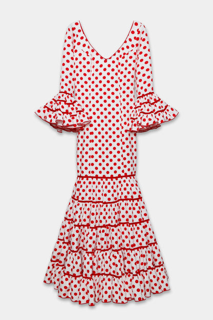 ROBE FLAMENCA FEMME ROSALÍA POIS MOYENS
