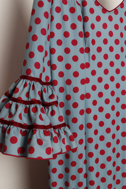 ROBE FLAMENCA FEMME ROSALÍA POIS MOYENS
