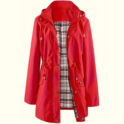 Veste décontractée unie, imperméable et coupe-vent