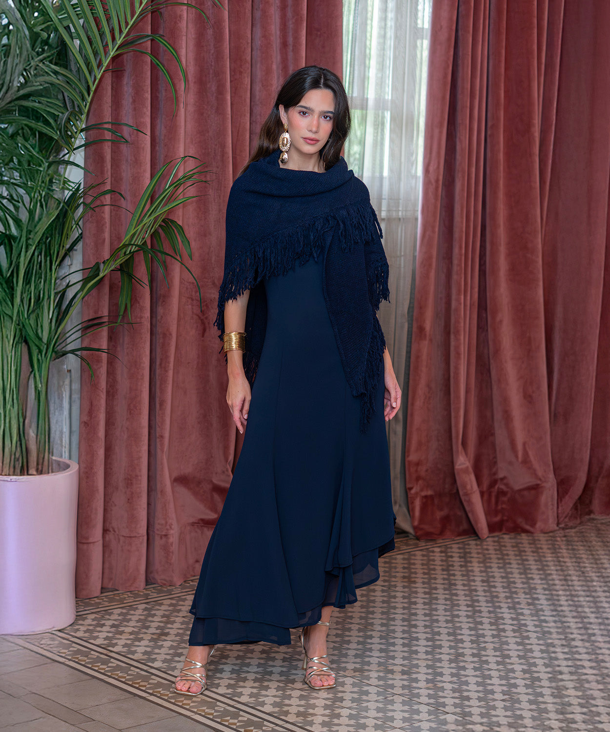 Robe Ryota bleu marine