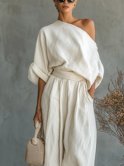Emma | Ensemble deux pièces asymétrique élégant