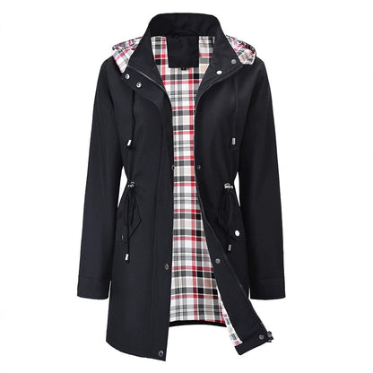Veste décontractée unie, imperméable et coupe-vent