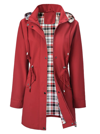 Veste décontractée unie, imperméable et coupe-vent