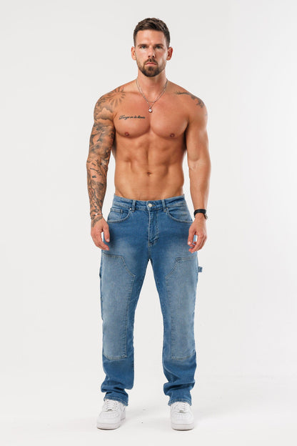 JEANS DE CARPINTERO - AZUL MEDIO