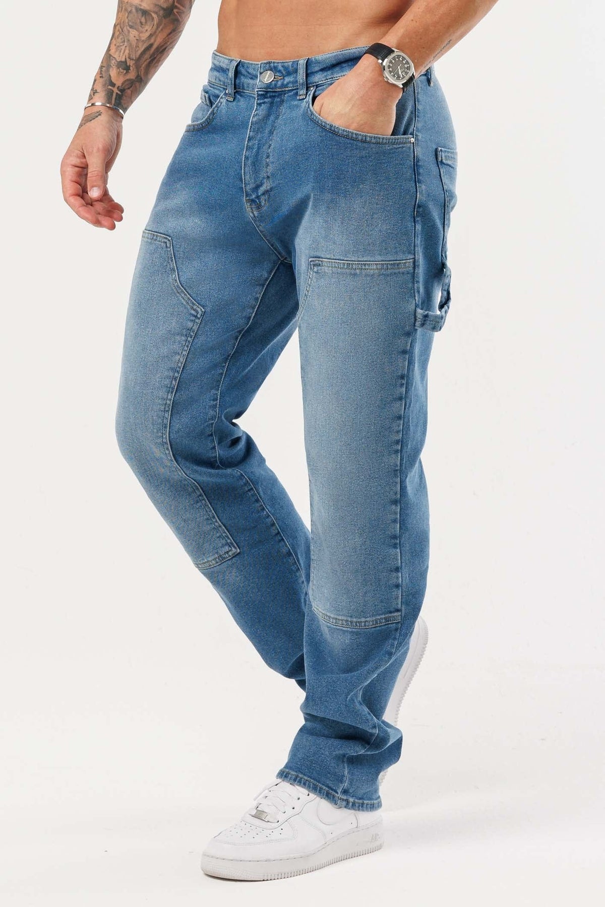 JEANS DE CARPINTERO - AZUL MEDIO