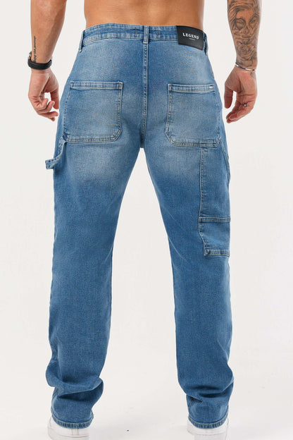 JEANS DE CARPINTERO - AZUL MEDIO