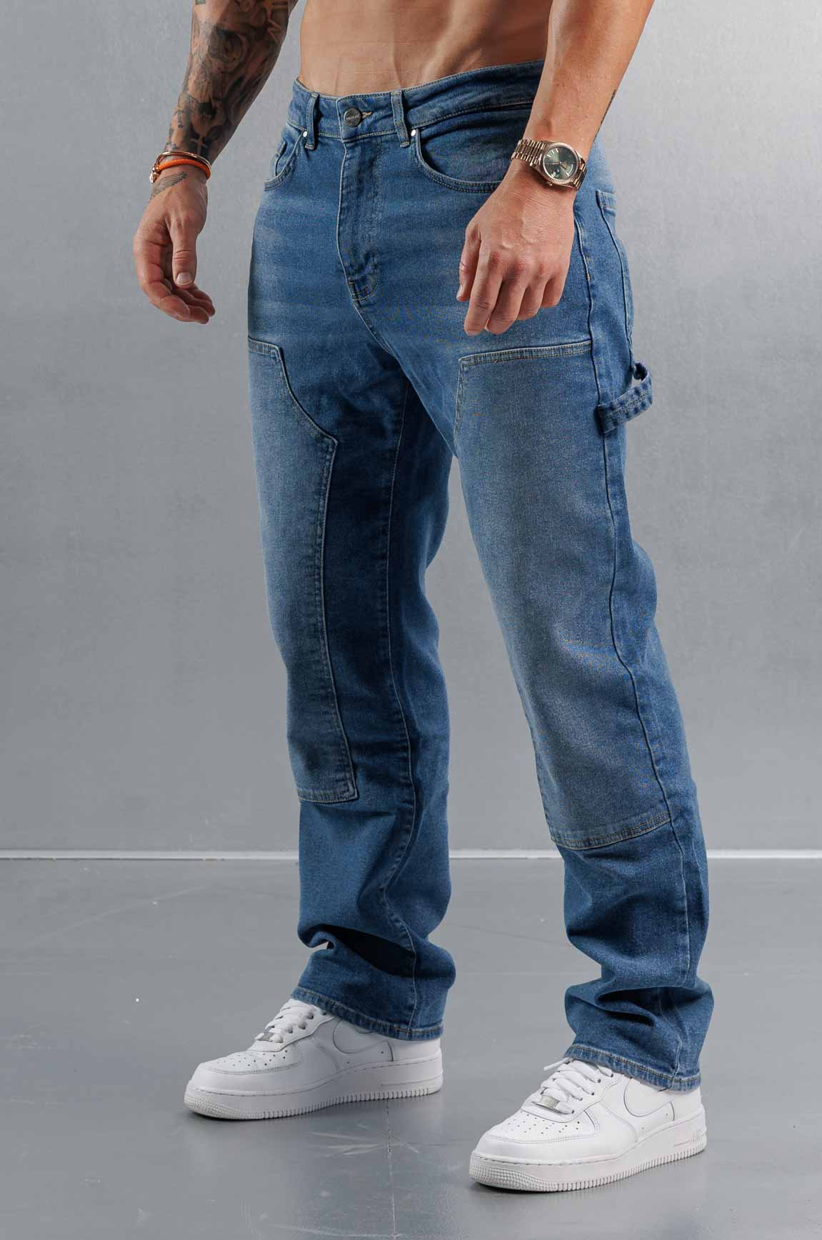 JEANS DE CARPINTERO - AZUL MEDIO