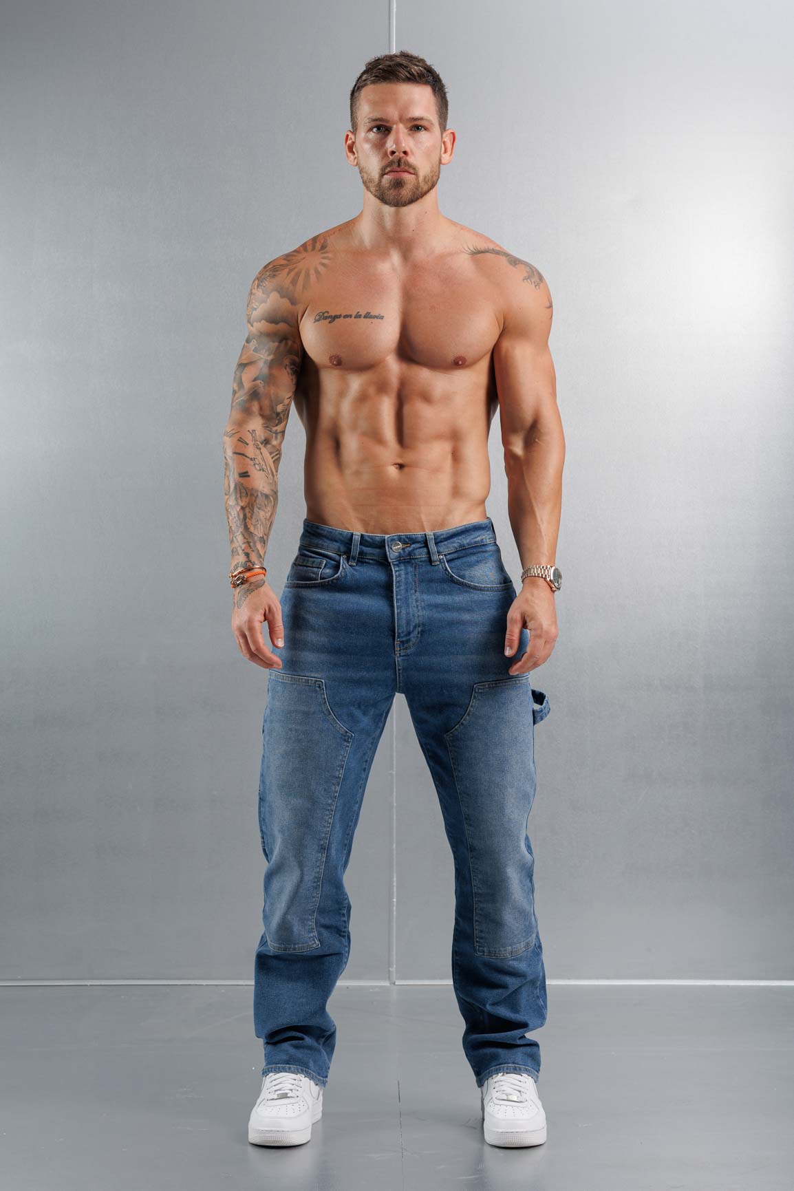 JEANS DE CARPINTERO - AZUL MEDIO