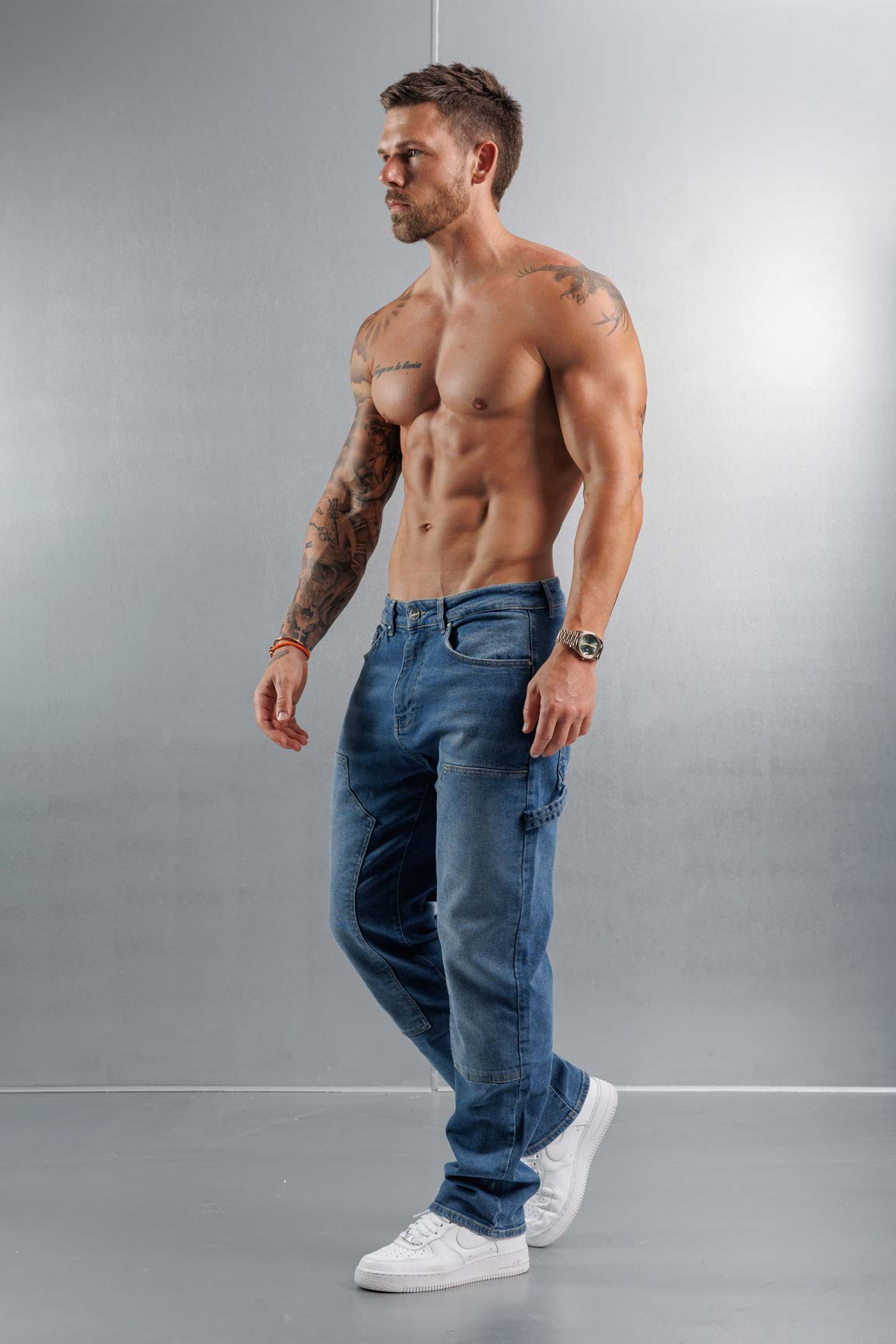 JEANS DE CARPINTERO - AZUL MEDIO