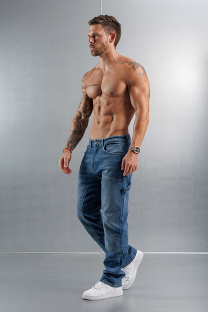 JEANS DE CARPINTERO - AZUL MEDIO