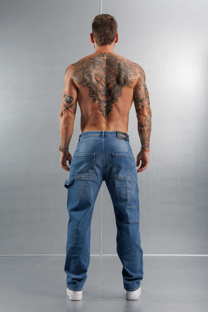 JEANS DE CARPINTERO - AZUL MEDIO