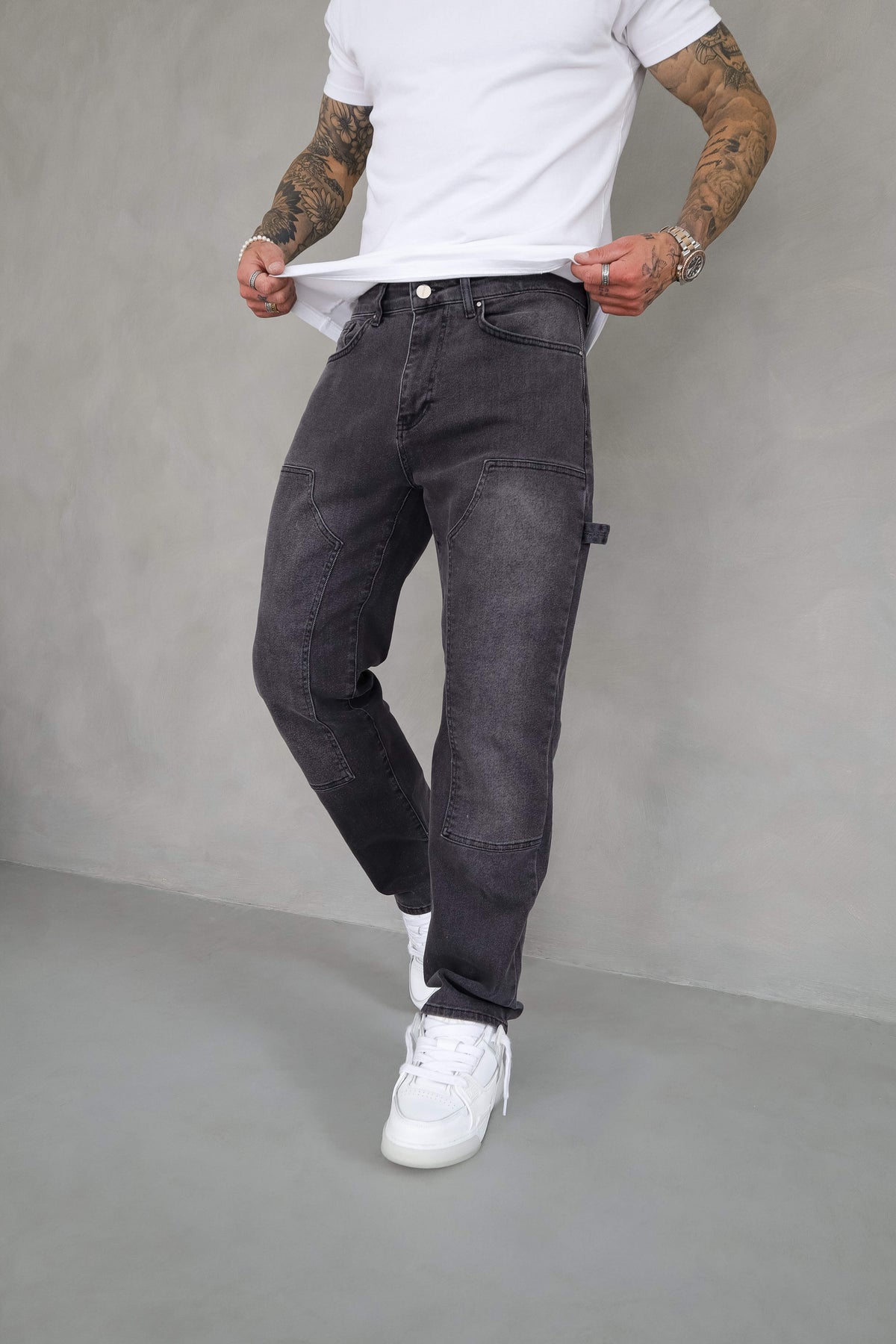 JEANS DE CARPINTERO - GRIS LAVADO