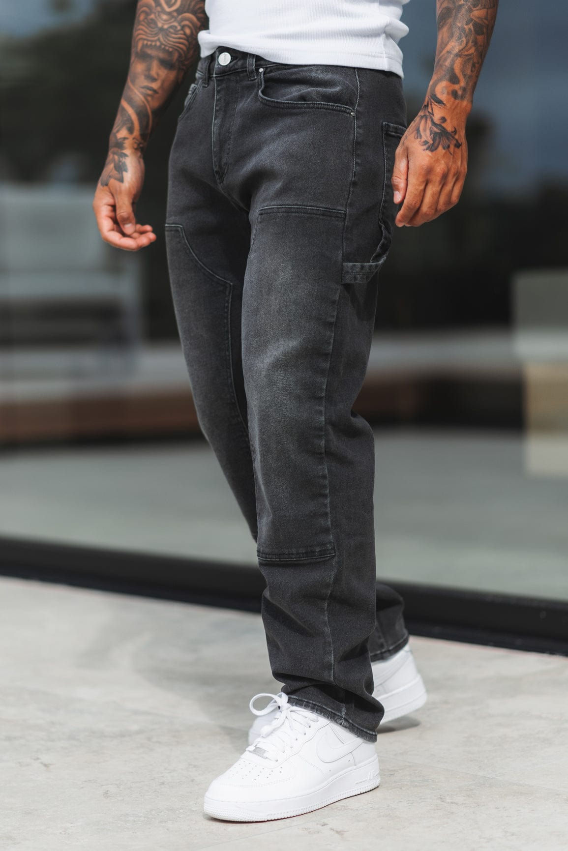 JEANS DE CARPINTERO - GRIS LAVADO