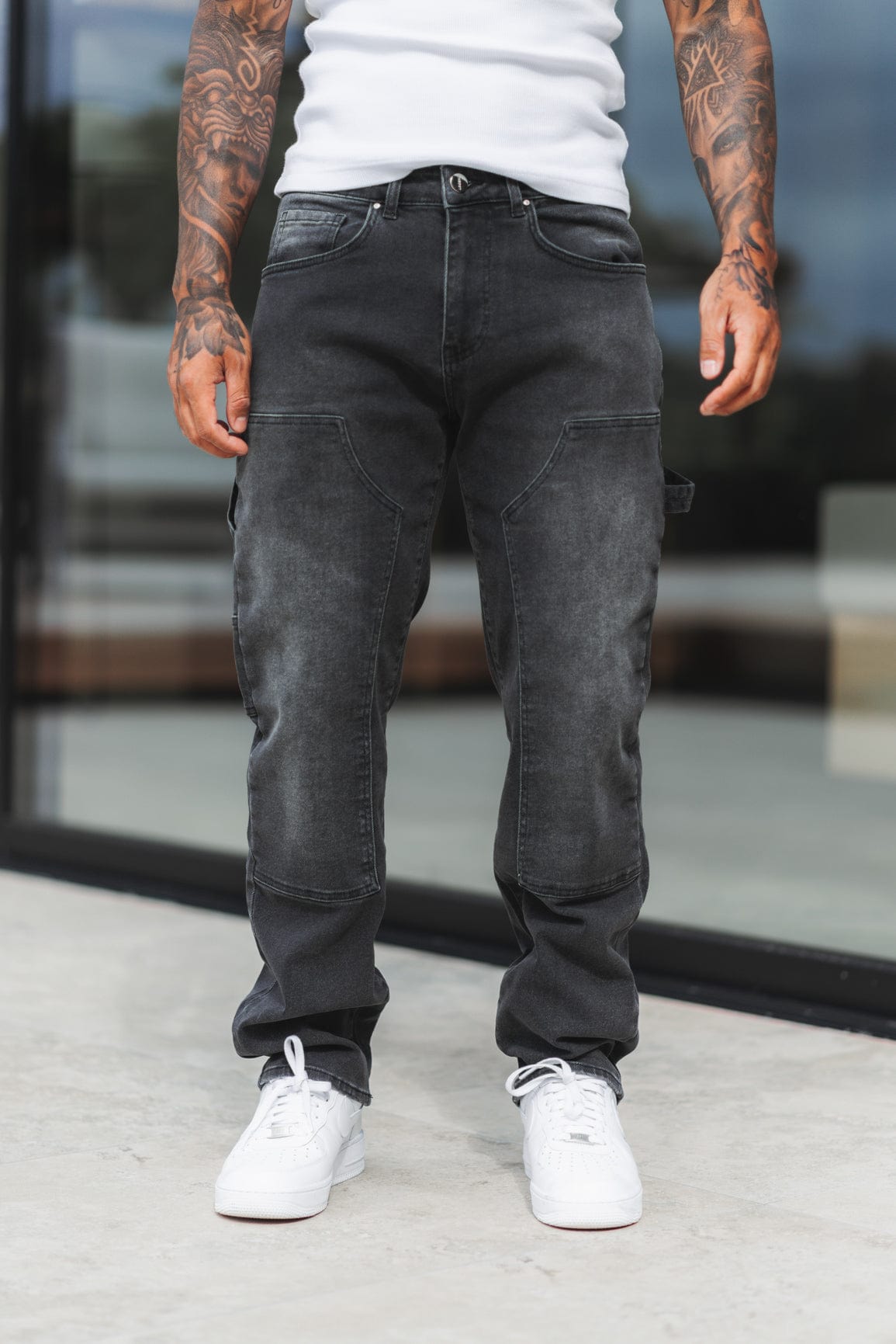 JEANS DE CARPINTERO - GRIS LAVADO