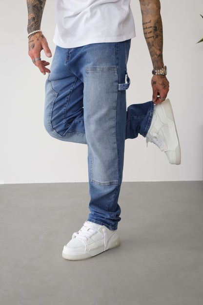 JEANS DE CARPINTERO - AZUL CLARO LAVADO