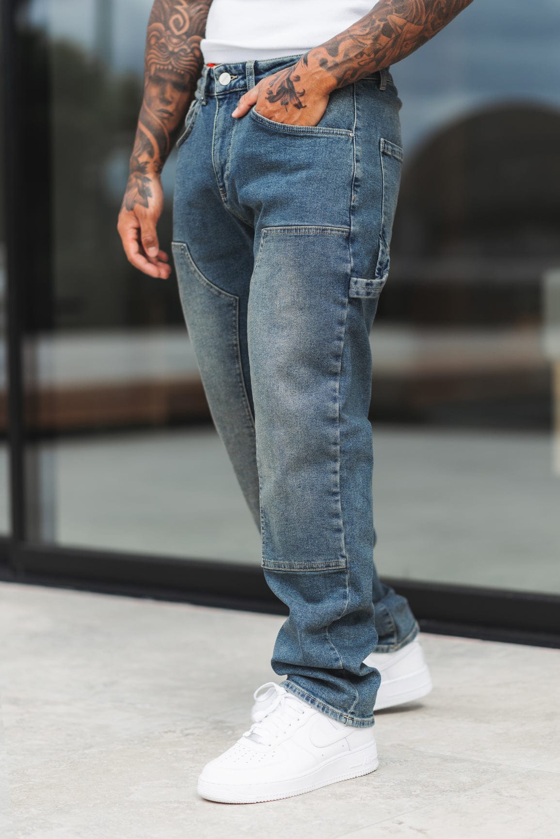 JEANS CARPINTERO - AZUL PIEDRA LAVADO