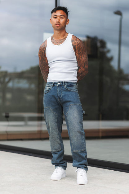 JEANS CARPINTERO - AZUL PIEDRA LAVADO