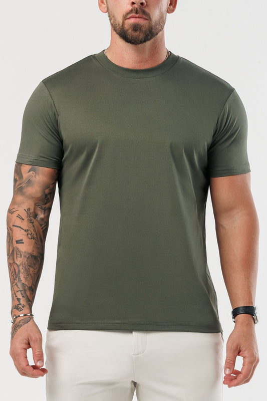 T-SHIRT LUXE MERCERIZADA - VERDE MILITAR