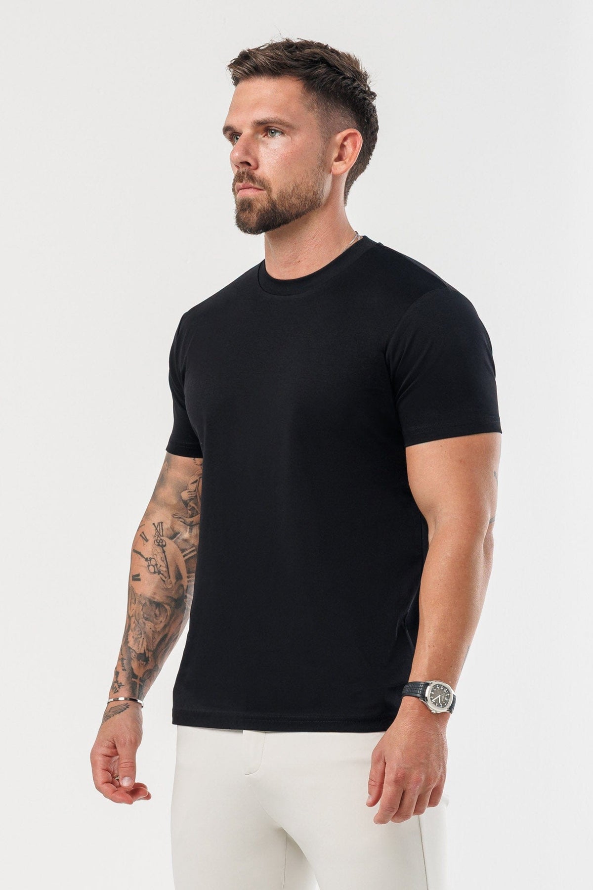 CAMISETA LUXE MERCERIZADA - NEGRA