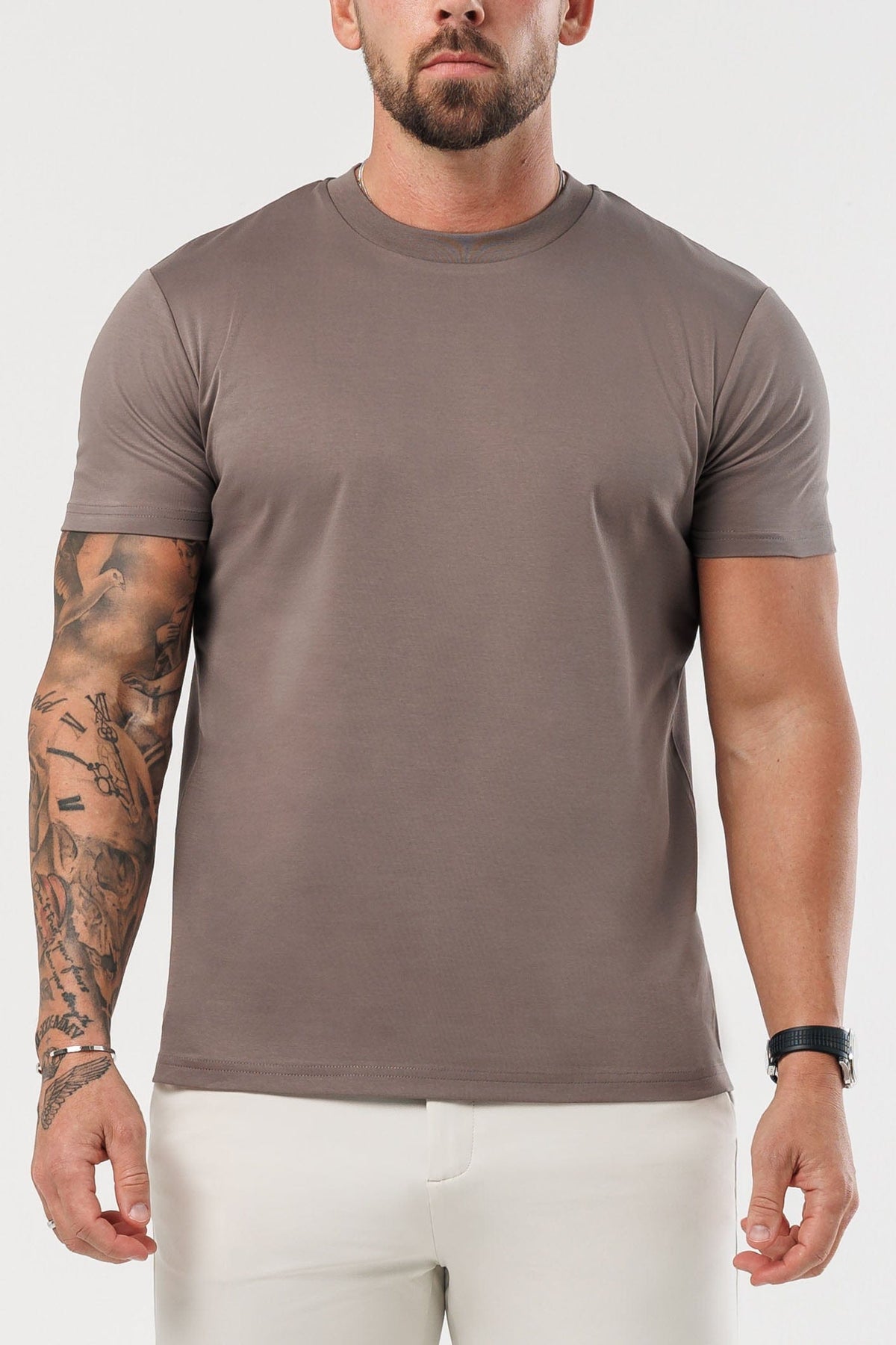 CAMISETA LUXE MERCERIZADA - MARRÓN
