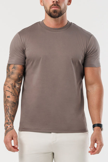 CAMISETA LUXE MERCERIZADA - MARRÓN