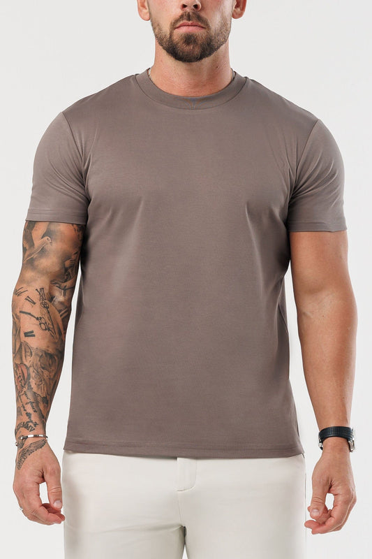 T-SHIRT LUXE MERCERIZADA - CASTANHO