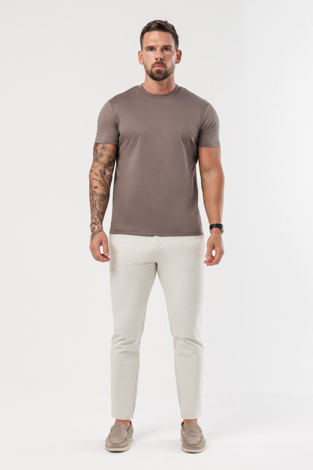 CAMISETA LUXE MERCERIZADA - MARRÓN