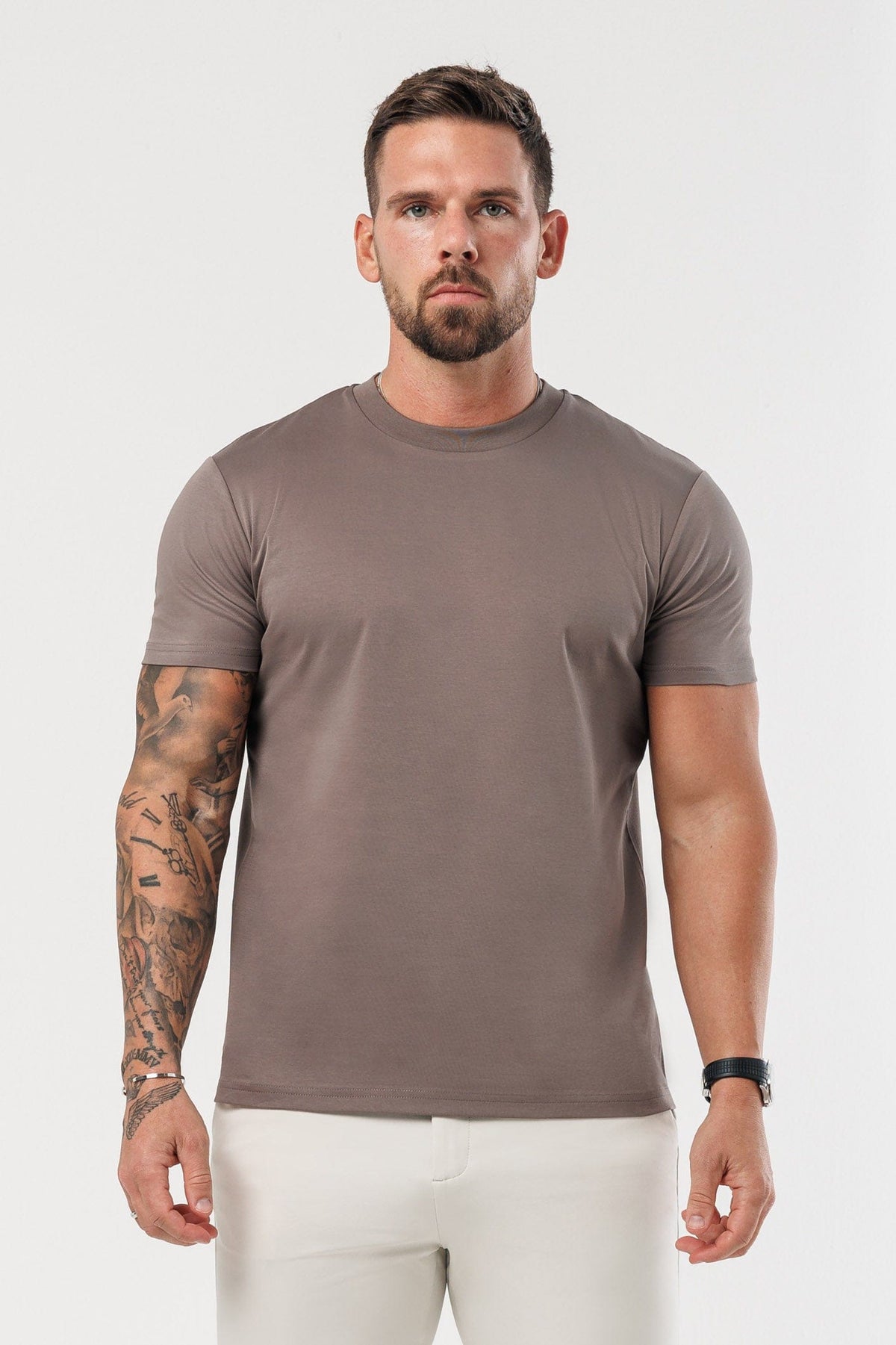 CAMISETA LUXE MERCERIZADA - MARRÓN